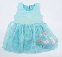 "Girls’ Stylish & Fashionable Sleeveless Party Dress Bottom Embroidery_Pest"